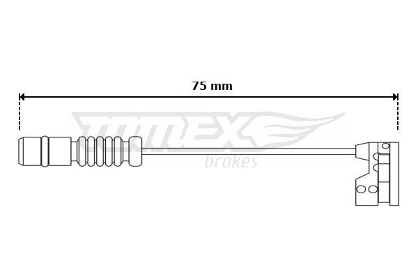 Tomex TX 30-92 Warning Contact, brake pad wear TX3092