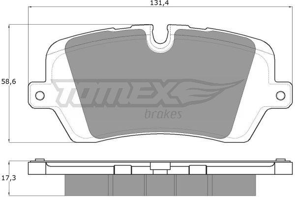 Tomex TX 18-34 Brake Pad Set, disc brake TX1834