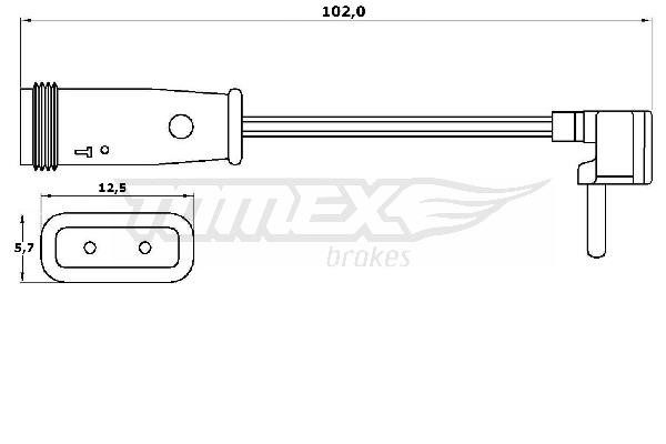 Tomex TX 30-78 Warning Contact, brake pad wear TX3078