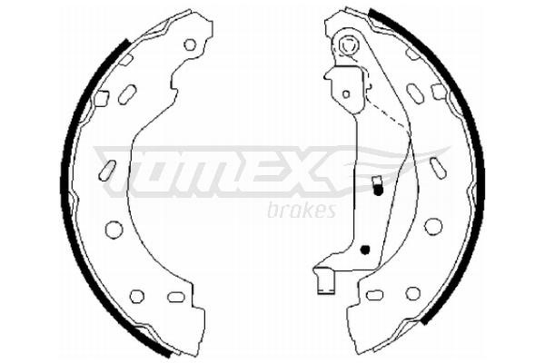 Tomex TX 21-75 Brake shoe set TX2175