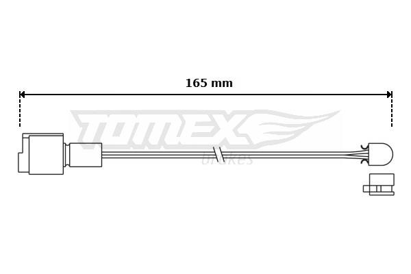 Tomex TX 30-95 Warning Contact, brake pad wear TX3095