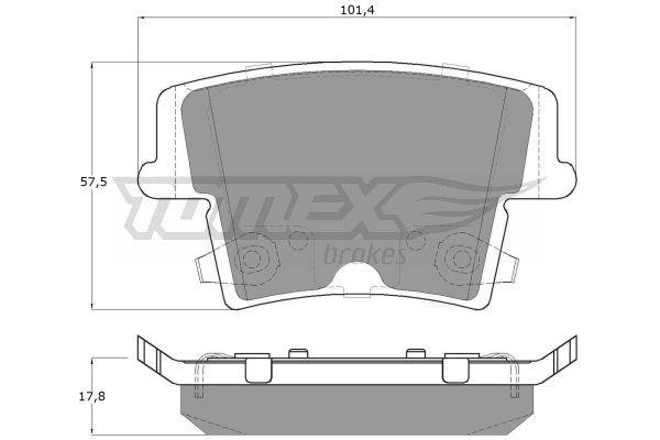 Tomex TX 15-72 Front disc brake pads, set TX1572