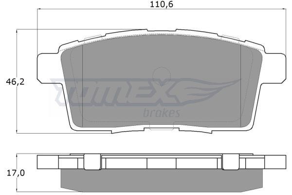 Tomex TX 17-43 Rear disc brake pads, set TX1743