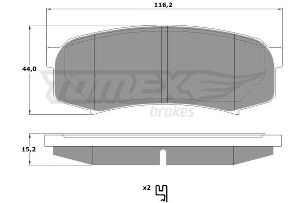 Tomex TX 17-79 Rear disc brake pads, set TX1779