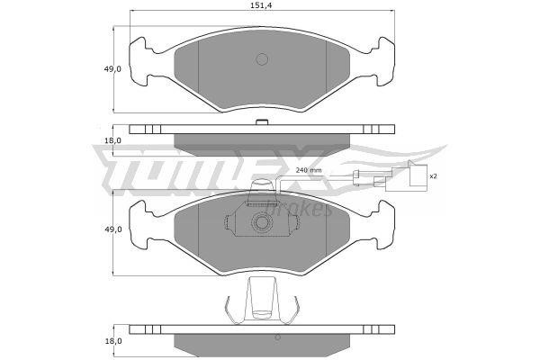 Tomex TX 10-794 Brake Pad Set, disc brake TX10794