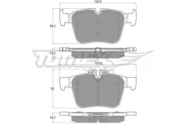 Tomex TX 17-051 Brake Pad Set, disc brake TX17051