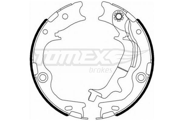 Tomex TX 23-12 Brake shoe set TX2312