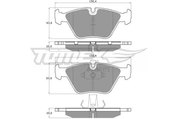 Tomex TX 13-22 Brake Pad Set, disc brake TX1322