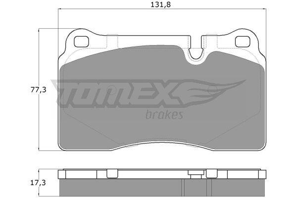 Tomex TX 16-72 Brake Pad Set, disc brake TX1672