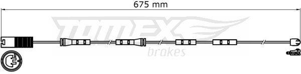 Tomex TX 31-36 Warning Contact, brake pad wear TX3136