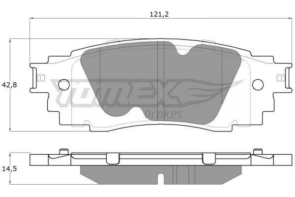 Tomex TX 18-98 Brake Pad Set, disc brake TX1898