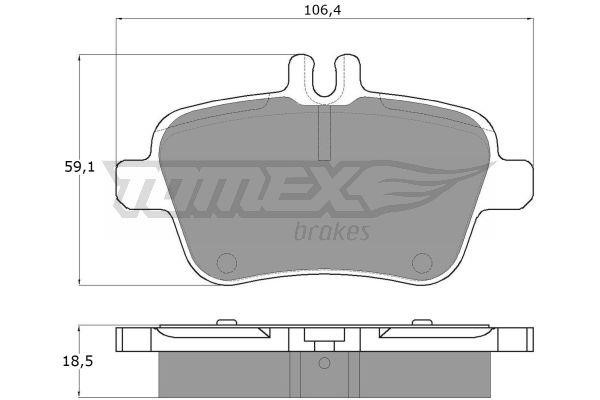 Tomex TX 18-08 Front disc brake pads, set TX1808