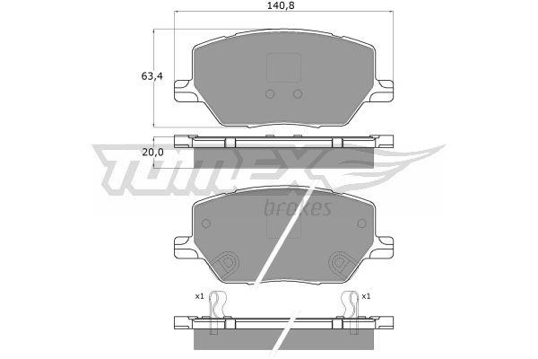 Tomex TX 18-17 Brake Pad Set, disc brake TX1817