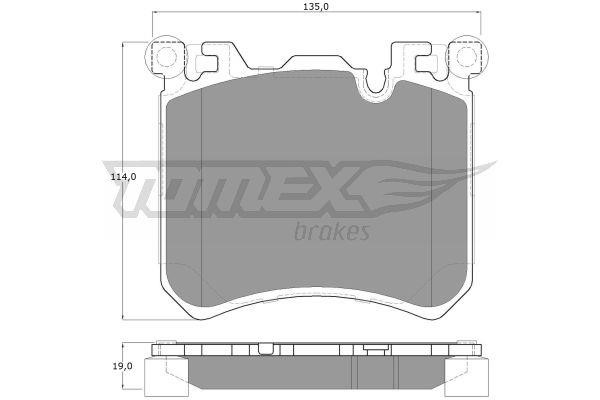 Tomex TX 19-46 Brake Pad Set, disc brake TX1946