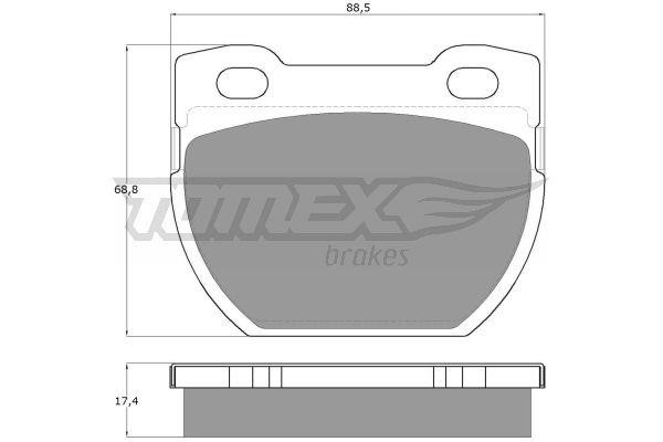 Tomex TX 19-25 Brake Pad Set, disc brake TX1925