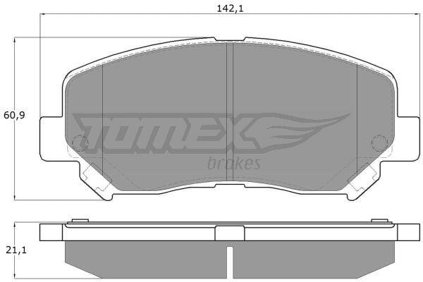 Tomex TX 17-251 Brake Pad Set, disc brake TX17251