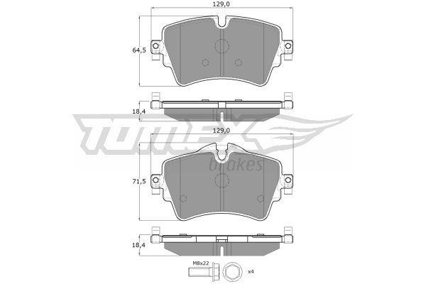 Tomex TX 17-82 Brake Pad Set, disc brake TX1782