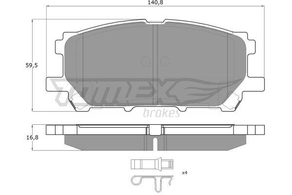 Tomex TX 17-63 Front disc brake pads, set TX1763