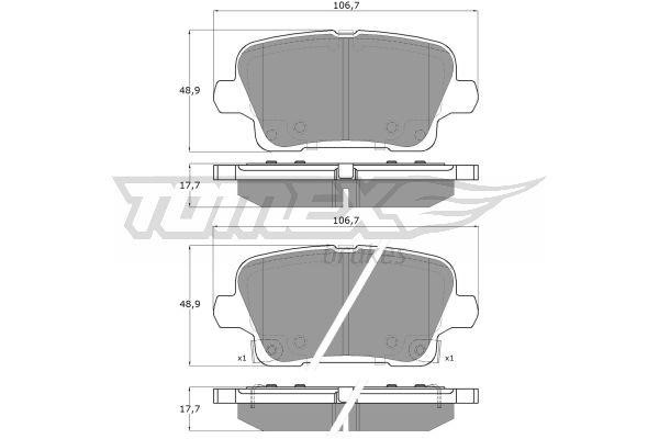 Tomex TX 19-12 Brake Pad Set, disc brake TX1912