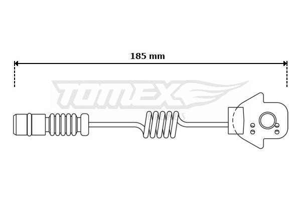 Tomex TX 30-73 Warning Contact, brake pad wear TX3073