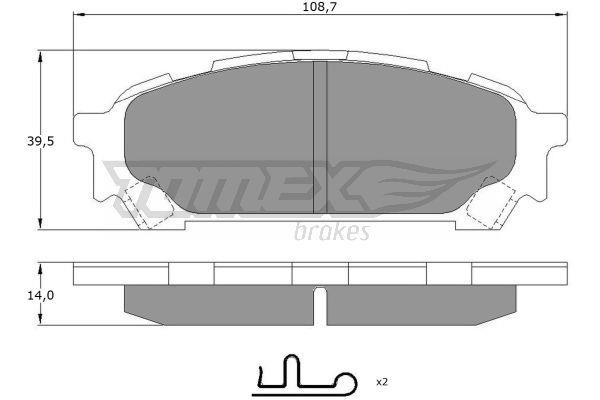 Tomex TX 15-60 Front disc brake pads, set TX1560