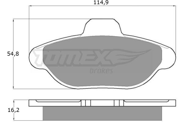 Tomex TX 10-33 Brake Pad Set, disc brake TX1033