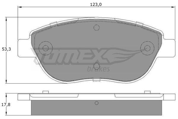 Tomex TX 12-483 Brake Pad Set, disc brake TX12483