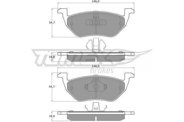 Tomex TX 18-95 Brake Pad Set, disc brake TX1895