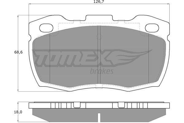 Tomex TX 19-23 Brake Pad Set, disc brake TX1923