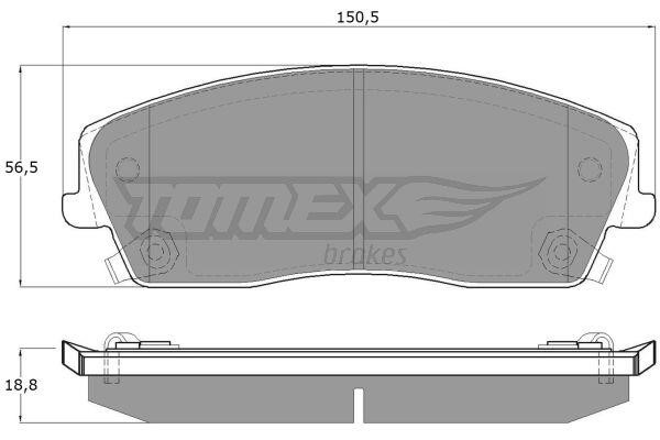 Tomex TX 19-18 Brake Pad Set, disc brake TX1918