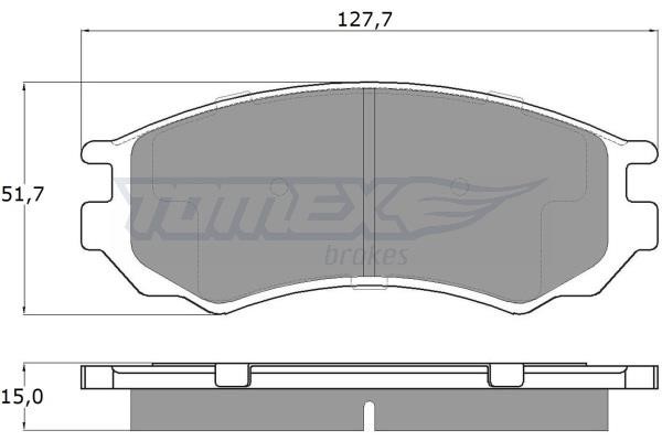 Tomex TX 12-02 Front disc brake pads, set TX1202