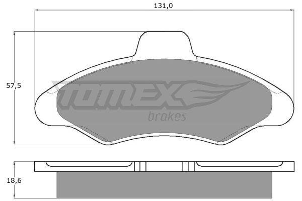 Tomex TX 10-82 Brake Pad Set, disc brake TX1082
