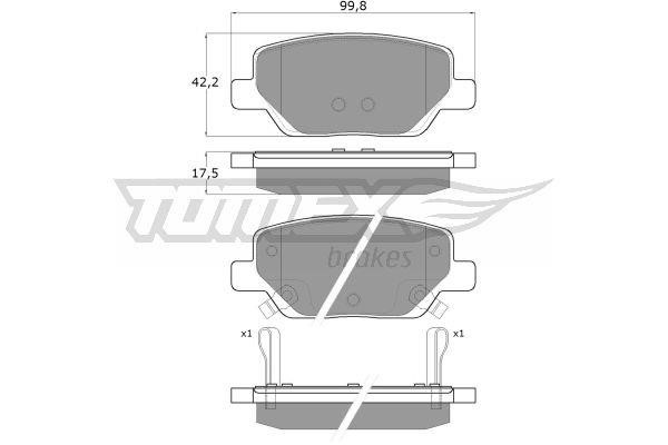 Tomex TX 18-20 Front disc brake pads, set TX1820