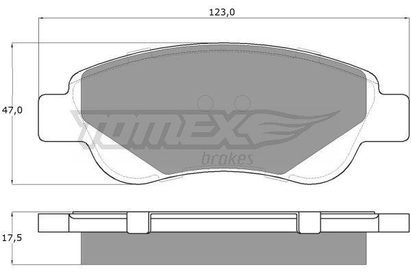 Tomex TX 14-37 Brake Pad Set, disc brake TX1437