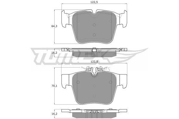 Tomex TX 18-54 Brake Pad Set, disc brake TX1854
