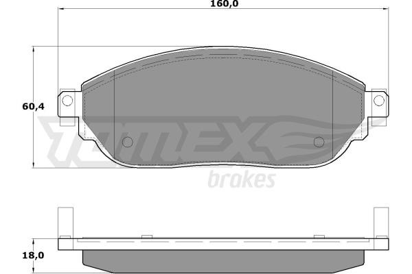 Tomex TX 17-04 Brake Pad Set, disc brake TX1704