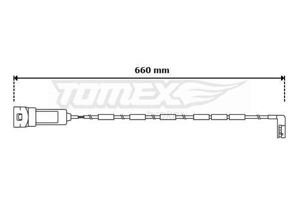 Tomex TX 30-93 Warning Contact, brake pad wear TX3093