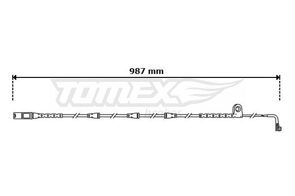 Tomex TX 30-81 Warning Contact, brake pad wear TX3081