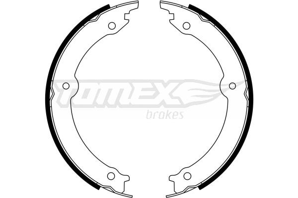 Tomex TX 23-33 Drum brake shoes rear, set TX2333