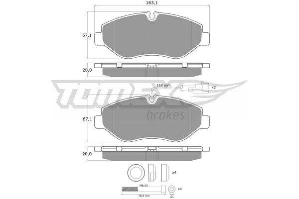 Tomex TX 15-861 Brake Pad Set, disc brake TX15861