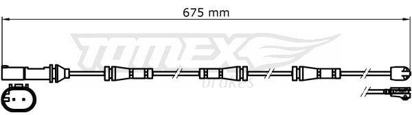 Tomex TX 31-35 Warning Contact, brake pad wear TX3135