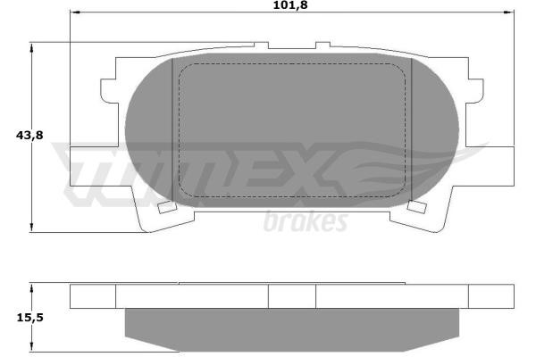 Tomex TX 17-64 Rear disc brake pads, set TX1764