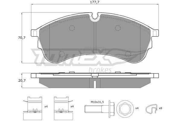 Tomex TX 18-59 Brake Pad Set, disc brake TX1859