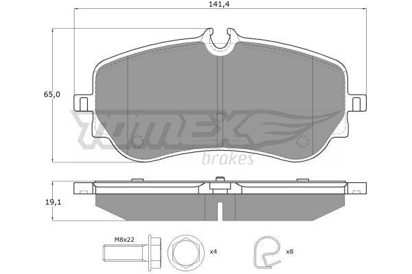 Tomex TX 19-14 Brake Pad Set, disc brake TX1914
