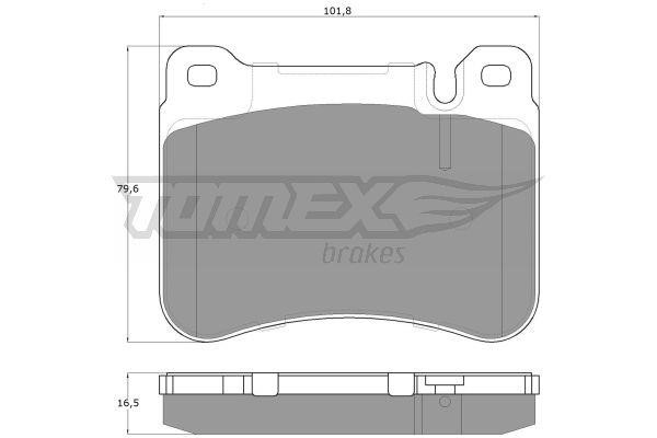 Tomex TX 16-20 Front disc brake pads, set TX1620