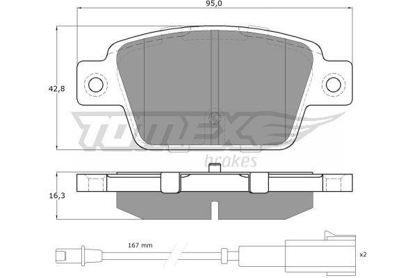 Tomex TX 12-511 Brake Pad Set, disc brake TX12511