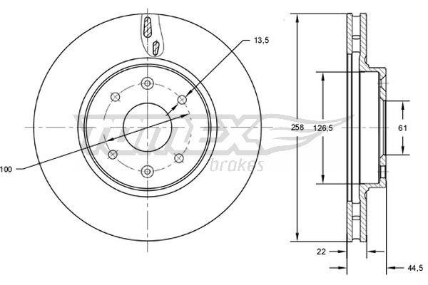 Tomex TX 72-60 Brake disc TX7260