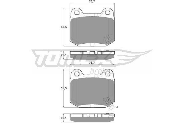 Tomex TX 18-72 Brake Pad Set, disc brake TX1872
