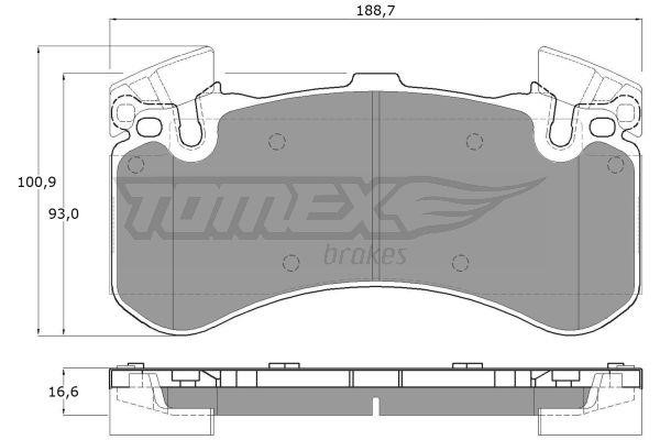 Tomex TX 19-44 Brake Pad Set, disc brake TX1944