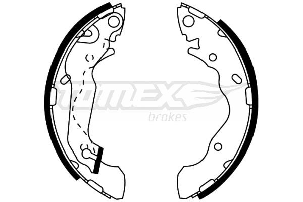 Tomex TX 22-05 Brake shoe set TX2205